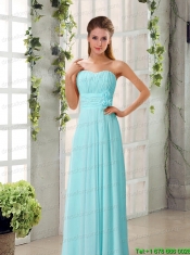 Champagne Ruching Chiffon Prom Dresses with Sweetheart