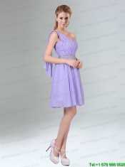 Classical Lavender Princess Mini Length Christmas Party Dress with Ruching