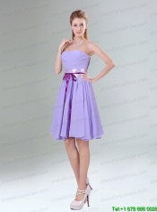 Classical Lavender Princess Mini Length Christmas Party Dress with Ruching