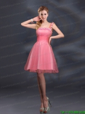 Elegant A Line Straps Lilac Junior Dresses with Appliques
