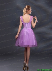 Elegant A Line Straps Lilac Junior Dresses with Appliques