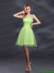 Elegant A Line Straps Lilac Junior Dresses with Appliques