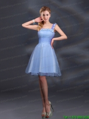 Elegant A Line Straps Lilac Junior Dresses with Appliques