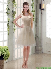 Elegant Princess Mini Length Lace Christmas Party Dress with Bowknot