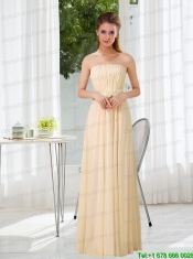 Empire Ruching 2015 Floor Length Christmas Party Dress