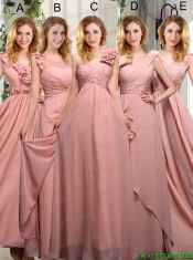 Empire Ruching 2015 Sturning Christmas Party Dresses in Peach