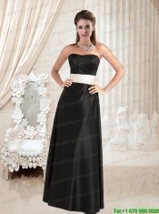 Empire Sweetheart Ruching Belt 2015 Prom Dress in White and Black