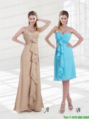 Empire Sweetheart Ruching Knee Length Prom Dresses for 2015