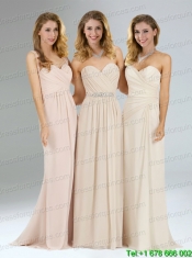 Empire Sweetheart Zipper Up Prom Dress in Champagne