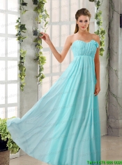 Empire V Neck Ruching Chiffon Junior Dresses with Cap Sleeves