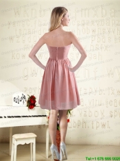 Fitted Sweetheart Empire Chiffon Prom Dresses with Ruching