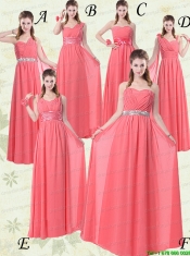 One Shoulder Beaded Long Junior Dress with Ruches