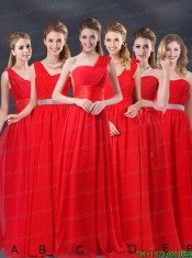 One Shoulder Ruching Empire Christmas Party Dresses for 2015