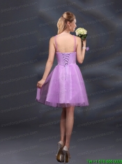 Pretty Halter A Line Bridesmaid Dresses with Hand Made Flowers