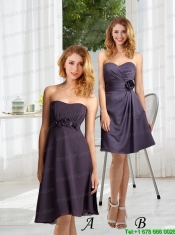 Ruching Sweetheart Empire 2015 Prom Dress with Hand Made Flowers