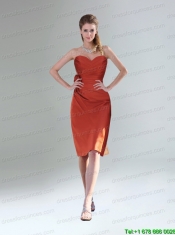Ruching Sweetheart Taffeta Decent Prom Dress for 2015