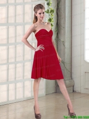 Simple Ruched Bust A Line Short Prom Dress