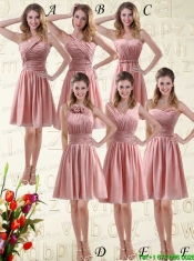 Straps Ruching Empire Chiffon 2015 Luxurious Junior Dresses
