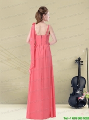 Stunning Asymmetrical Column Ruched Prom Dress