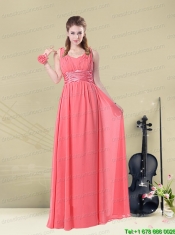 Super Hot Straps Floor Length Prom Dress with Belt
