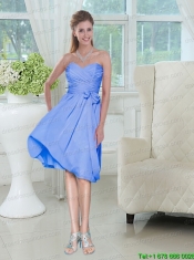 Sweetheart Ruched Chiffon Prom Dress with Bowknot