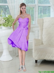 Sweetheart Ruched Chiffon Prom Dress with Bowknot