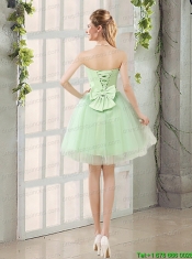 The Most Popular Strapless A Line Junior Dress with Lace Up