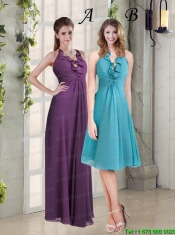 The Super Hot Empire Halter 2015 Bridesmaid Dress with Ruffles