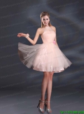 Tulle Appliques Mini Length 2015 Junior Dresses with Halter