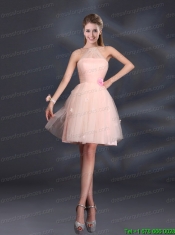Tulle Appliques Mini Length 2015 Junior Dresses with Halter