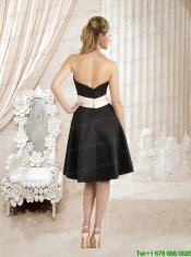 White and Black Sweetheart A Line Prom Dress for 2015