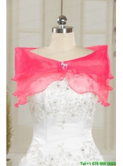 2015 Ball Gown Organza Quinceanera Dresses with Beading and Ruffles