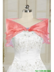 2015 Fast Delivery Sweetheart Red Puffy Quinceanera Dresses with Embroidery