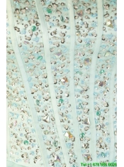 2015 Light Blue Fast Delivery Quinceanera Dresses with Beading