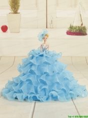 2015 Light Blue Fast Delivery Quinceanera Dresses with Beading