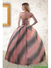 2015 Perfect Multi Color Dress For Quinceanera with Beading