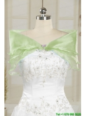 2015 Sweetheart Beading Quinceanera Dress in Yellow Green