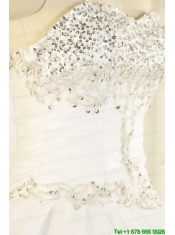 2015 Sweetheart White Elegant Quinceanera Dresses with Beading