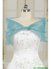 Beading and Ruffles Pretty Quinceanera Dresses in Turquoise for 2015