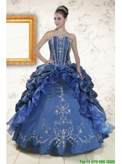 Classical Sweetheart Navy Blue Quinceanera Dresses with Beading