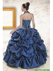 Classical Sweetheart Navy Blue Quinceanera Dresses with Beading