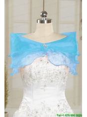 Elegant Sweetheart Embroidery Sweet 16 Dress in Blue