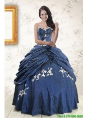 Fast Delivery Sweetheart Navy Blue Quinceanera Dresses with Wraps