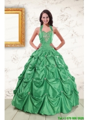 Halter Top Fast Delivery Quinceanera Dresses with Appliques