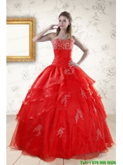 New Style Strapless Quinceanera Dresses with Appliques