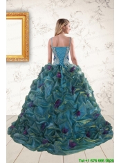 Pretty Straps Appliques Quinceanera Dresses for 2015