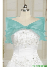Romantic One Shoulder Light Blue Quinceanera Dress for 2015