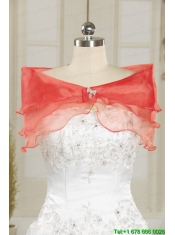 2015 Beautiful Beading Sweetheart Red Quinceanera Dresses