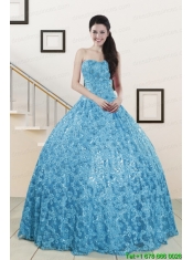 2015 Beautiful Sweetheart Ball Gown Quinceanera Dress in Baby Blue