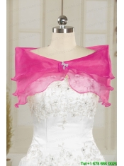 2015 Elegant Sweetheart Hot Pink Quinceanera Dresses with Ruffles